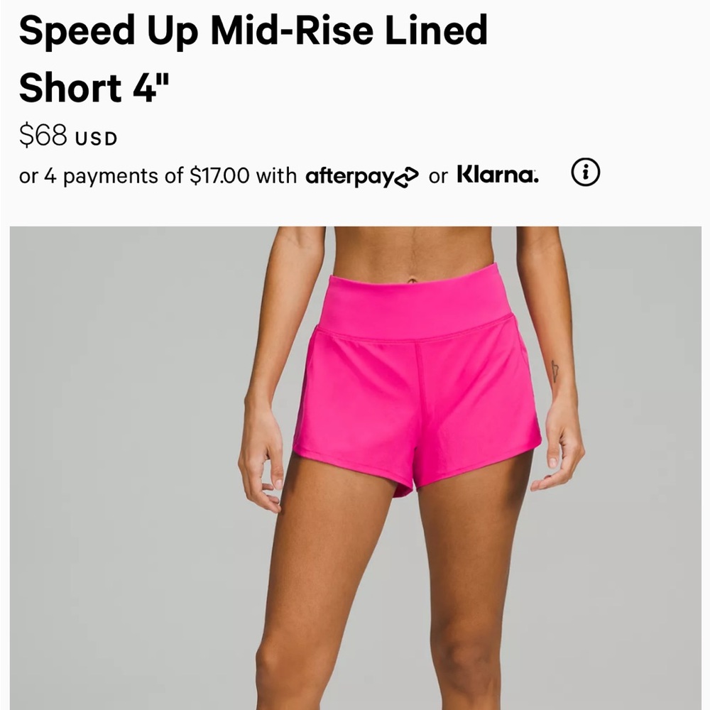 Pink speed up shorts